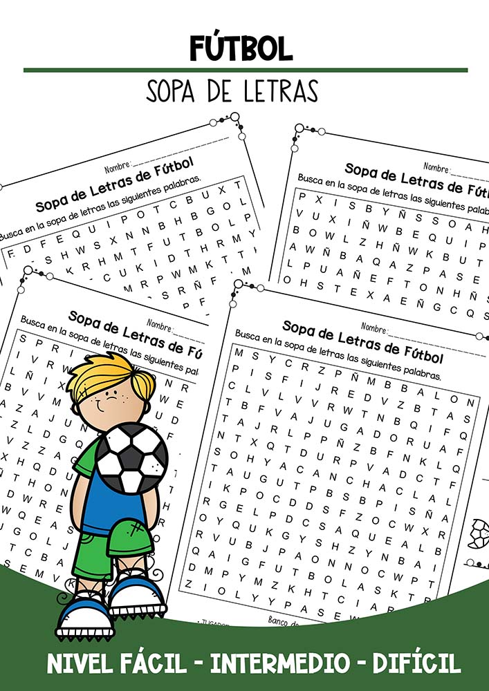 Sopa de Letras de Fútbol para Imprimir para imprimir en PDF